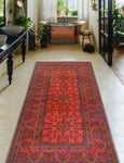 Khal Mohammadi Schachno Red/Navy Runner, 2'8" x 6'4"