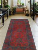 Khal Mohammadi Melvin Red/Navy Runner, 2'8" x 6'5"