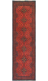 Khal Mohammadi Lawrence Red/Navy Runner, 2'9" x 9'6"