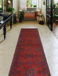 Khal Mohammadi Raleigh Red/Navy Runner, 2'7" x 9'6"