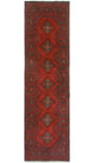 Khal Mohammadi Velma Red/Navy Runner, 2'9" x 9'7"