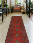 Khal Mohammadi Velma Red/Navy Runner, 2'9" x 9'7"