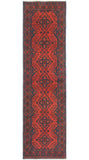 Khal Mohammadi Myra Red/Navy Runner, 2'7" x 9'7"