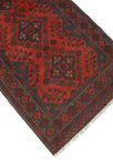 Khal Mohammadi Myra Red/Navy Runner, 2'7" x 9'7"