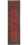 Khal Mohammadi Halima Red/Navy Runner, 2'6" x 9'5"