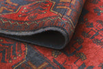 Khal Mohammadi Halima Red/Navy Runner, 2'6" x 9'5"