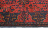 Khal Mohammadi Halima Red/Navy Runner, 2'6" x 9'5"