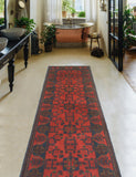 Khal Mohammadi Halima Red/Navy Runner, 2'6" x 9'5"