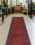 Khal Mohammadi Munim Red/Navy Runner, 2'8" x 9'5"