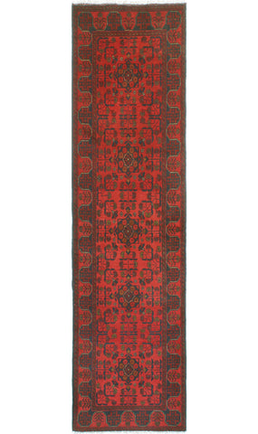 Khal Mohammadi Salih Red/Navy Runner, 2'7" x 9'8"