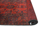 Khal Mohammadi Mamie Red/Navy Runner, 2'9" x 9'7"