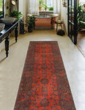 Khal Mohammadi Mamie Red/Navy Runner, 2'9" x 9'7"