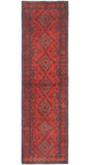 Khal Mohammadi Peymaneh Red/Navy Runner, 2'7" x 9'5"