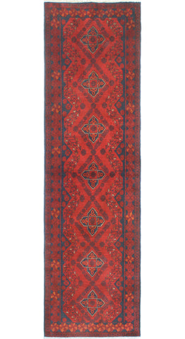 Khal Mohammadi Peymaneh Red/Navy Runner, 2'7" x 9'5"