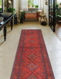 Khal Mohammadi Peymaneh Red/Navy Runner, 2'7" x 9'5"