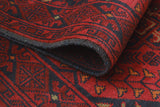 Khal Mohammadi Noor Red/Navy Runner, 2'7" x 9'7"