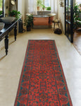 Khal Mohammadi Vingon Red/Navy Runner, 2'8" x 9'9"