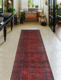 Khamyab Oaklyn Red/Navy Runner, 2'9" x 19'2"