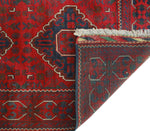 Khamyab Merritt Red/Navy Runner, 2'9" x 12'5"