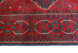 Khamyab Merritt Red/Navy Runner, 2'9" x 12'5"