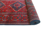 Khamyab Merritt Red/Navy Runner, 2'9" x 12'5"