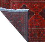 Khamyab Tatiana Red/Navy Runner, 3'0" x 12'8"