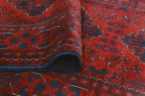 Khamyab Tatiana Red/Navy Runner, 3'0" x 12'8"