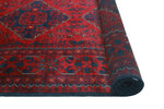 Khamyab Tatiana Red/Navy Runner, 3'0" x 12'8"