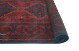 Khamyab Wally Red/Navy Runner, 2'11" x 16'11"