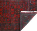 Khamyab Mustansa Red/Navy Runner, 2'8" x 18'11"