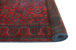 Khamyab Mustansa Red/Navy Runner, 2'8" x 18'11"