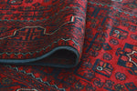 Khamyab Mawiyah Red/Navy Runner, 2'7" x 12'8"