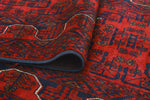 Khamyab Raya Red/Navy Runner, 2'6" x 19'7"