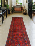 Khamyab Raya Red/Navy Runner, 2'6" x 19'7"