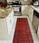 Khamyab Raya Red/Navy Runner, 2'6" x 19'7"