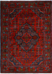 Khamyab Nevaeh Red/Navy Rug, 3'3" x 4'11"