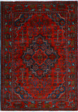 Khamyab Nevaeh Red/Navy Rug, 3'3" x 4'11"