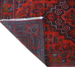 Khamyab Nevaeh Red/Navy Rug, 3'3" x 4'11"