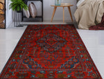 Khamyab Nevaeh Red/Navy Rug, 3'3" x 4'11"