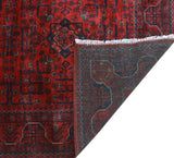 Khamyab Levi Red/Navy Rug, 3'4" x 4'11"