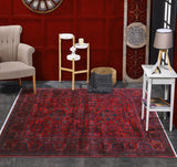 Khamyab Levi Red/Navy Rug, 3'4" x 4'11"