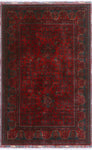 Khamyab MacKenzi Red/Navy Rug, 3'2" x 5'2"