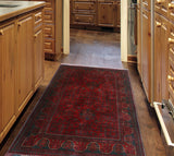 Khamyab MacKenzi Red/Navy Rug, 3'2" x 5'2"