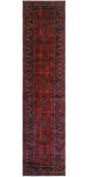 Khamyab Musayyab Red/Navy Runner, 2'9" x 12'7"