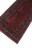 Khamyab Musayyab Red/Navy Runner, 2'9" x 12'7"