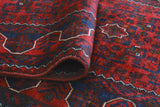 Khamyab Musayyab Red/Navy Runner, 2'9" x 12'7"