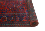 Khamyab Musayyab Red/Navy Runner, 2'9" x 12'7"