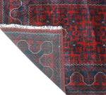 Khamyab Nawar Burgundy/Navy Runner, 2'9" x 12'8"