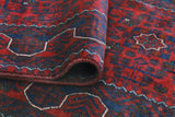 Khamyab Nawar Burgundy/Navy Runner, 2'9" x 12'8"