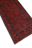 Khamyab Nigaar Red/Navy Runner, 2'7" x 12'9"